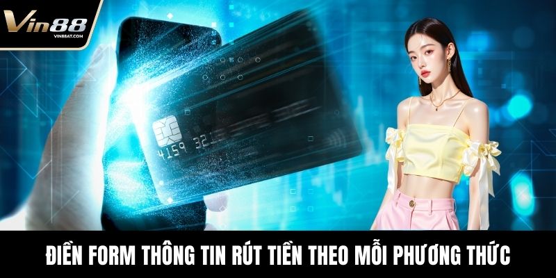 Hướng Dẫn Rút tiền VIN88 Không Lo Lỗi Cho Người Mới 4 Điền Form thông tin rút tiền theo mỗi phương thức